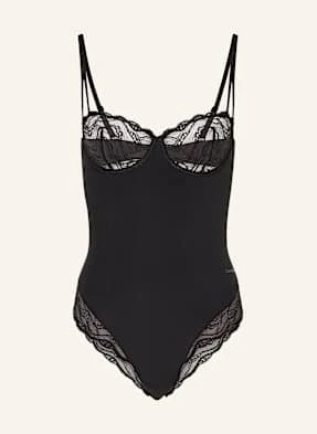 Calvin Klein Body Z Fiszbinami Sensual Stretch Lace Z Efektem Modelującym schwarz