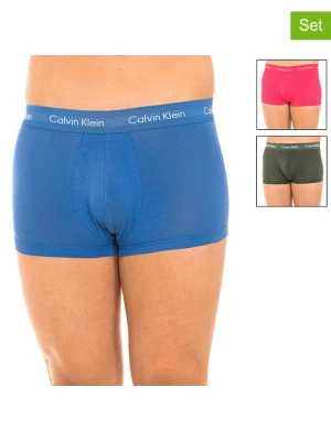 Calvin Klein Bokserki (3 pary) w kolorze oliwkowo-niebiesko-różowym rozmiar: L