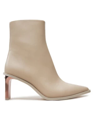 Calvin Klein Botki Ankle Boot 70 Lth HW0HW02092 Beżowy