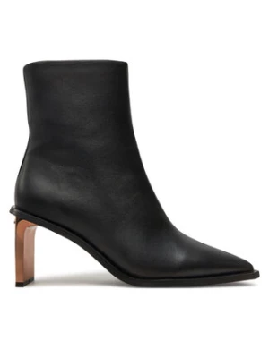 Calvin Klein Botki Ankle Boot 70 Lth HW0HW02092 Czarny