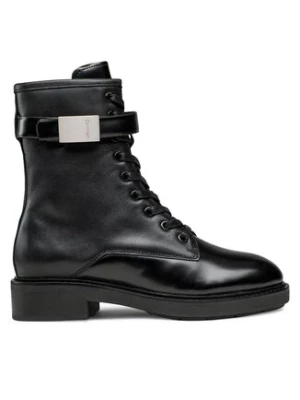 Calvin Klein Botki Combat Boot W/Hw HW0HW01360 Czarny