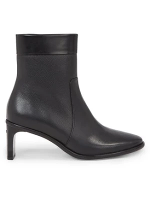 Calvin Klein Botki Curved Stil Ankle Boot 55 HW0HW01889 Czarny