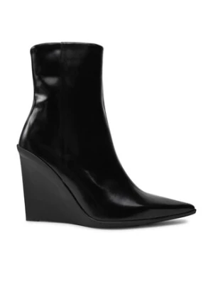 Calvin Klein Botki Wedge Ankle Boot 90 HW0HW02256 Czarny