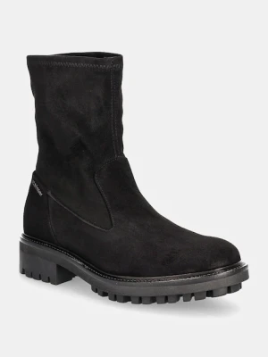 Calvin Klein botki zamszowe FLAT SOCK BOOT SUE MIX