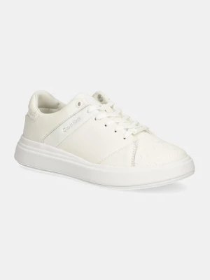 Calvin Klein buty CUPSOLE LACE UP MONO MIX damskie kolor biały HW0HW02218