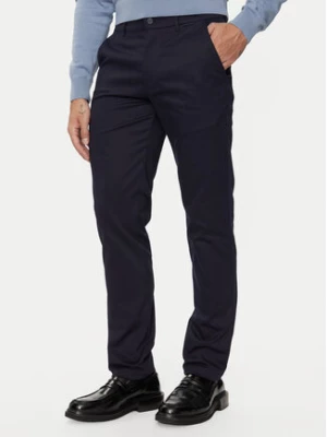 Calvin Klein Chinosy K10K113429 Granatowy Slim Fit