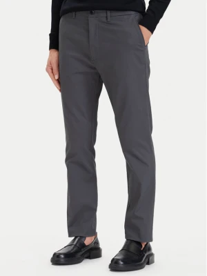 Calvin Klein Chinosy LV04LD613G Szary ciemny Slim Fit