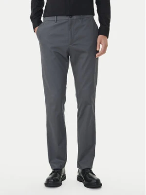Calvin Klein Chinosy LV04LD613G Szary Slim Fit