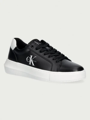 Calvin Klein CHUNKY CUPSOLE MONO LTH WN sneakersy damskie skórzane czarny