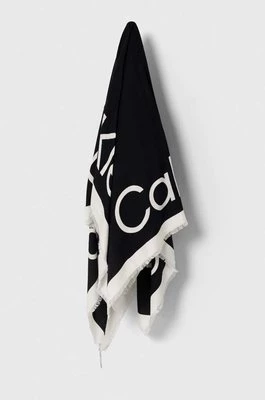 Calvin Klein chusta damska kolor czarny wzorzysta K60K611739