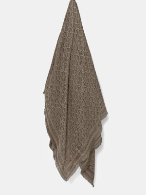 Calvin Klein chusta damski kolor beżowy wzorzysta LV04F8054G