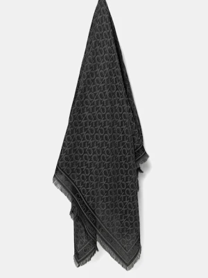 Calvin Klein chusta damski kolor czarny wzorzysta LV04F8054G