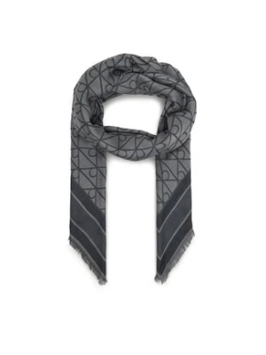 Calvin Klein Chusta Emblem Aop Jacquard Square Scarf LV04F8080G Czarny