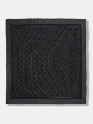 Calvin Klein chusta męska kolor czarny wzorzysta LV04D8063G