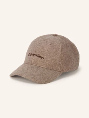 Calvin Klein Czapka Flanelowa Z Daszkiem beige