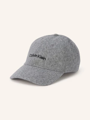 Calvin Klein Czapka Flanelowa Z Daszkiem grau