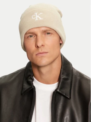 Calvin Klein Czapka Monogram Embro Beanie K50K512145 Beżowy