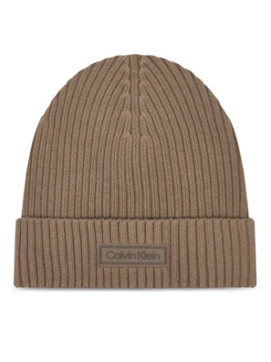 Calvin Klein Czapka Patch Chunky LV04D8053G Beżowy