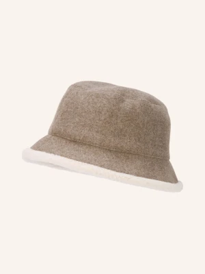 Calvin Klein Czapka Typu Bucket Z Futerkiem Pluszowym braun