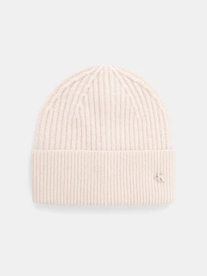 Calvin Klein czapka wełniana kolor różowy LV04D8032G