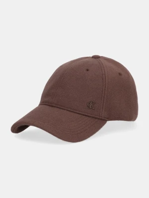 Calvin Klein czapka z daszkiem brązowy