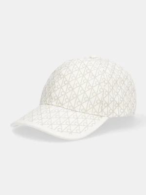 Calvin Klein czapka z daszkiem bawełniana kolor beżowy LV04F5036G