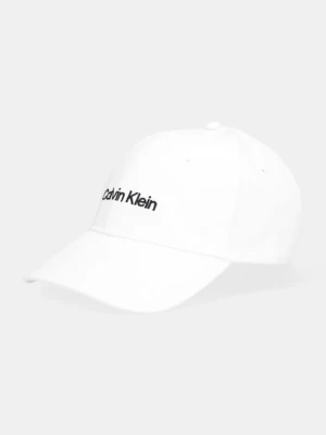 Calvin Klein czapka z daszkiem bawełniana kolor biały LV04F5003G