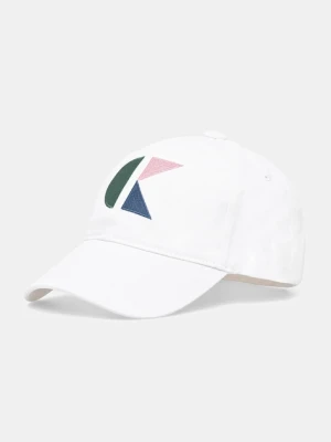 Calvin Klein czapka z daszkiem bawełniana kolor biały z aplikacją LV04D5043G