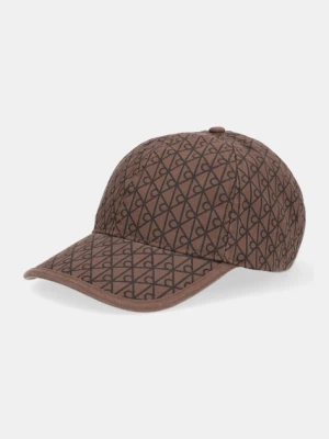 Calvin Klein czapka z daszkiem bawełniana kolor brązowy LV04D5029G