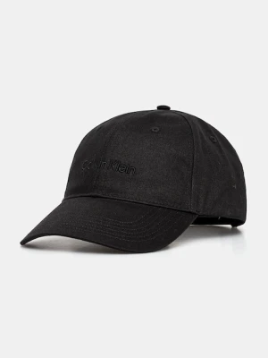 Calvin Klein czapka z daszkiem bawełniana kolor czarny z aplikacją LV04D5003G