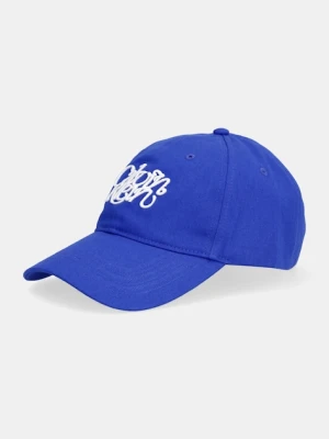 Calvin Klein czapka z daszkiem bawełniana kolor niebieski LV04F5032G