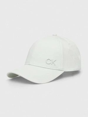 Calvin Klein czapka z daszkiem bawełniana kolor zielony K60K612000