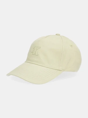 Calvin Klein czapka z daszkiem bawełniana kolor zielony LV04F5044G