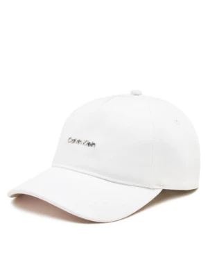 Calvin Klein Czapka z daszkiem Calvin Lettering Canvas Cap K60K612764 Biały