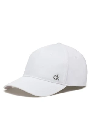 Calvin Klein Czapka z daszkiem Ck Metal Cotton Cap K60K613102 Biały