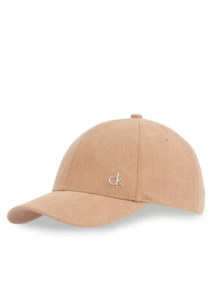 Calvin Klein Czapka z daszkiem Corduroy Cotton Cap K60K612894 Brązowy