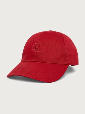Calvin Klein czapka z daszkiem damska bawełniana czerwony