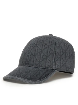 Calvin Klein Czapka z daszkiem Denim Emblem Burnout LV04D5048G Szary