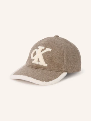 Calvin Klein Czapka Z Daszkiem Flanelowa Z Futerkiem Pluszowym braun
