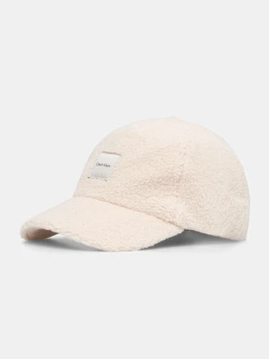 Calvin Klein czapka z daszkiem kolor beżowy LV04F5026G