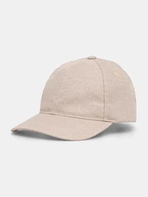 Calvin Klein czapka z daszkiem kolor beżowy wzorzysta K60K612871