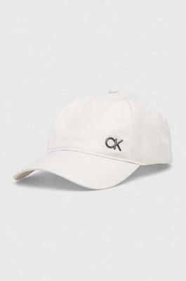 Calvin Klein czapka z daszkiem kolor biały gładka