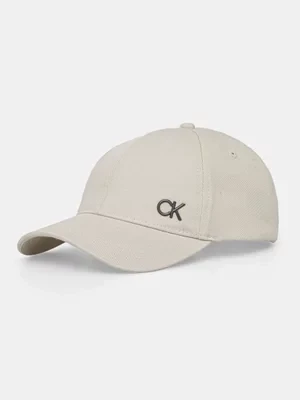 Calvin Klein czapka z daszkiem kolor szary z aplikacją K50K512349