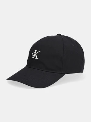 Calvin Klein czapka z daszkiem męska bawełniana czarny