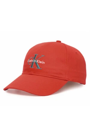 Calvin Klein Czapka z daszkiem Monologo Embroidery Baseball Cap LV04G5004G Pomarańczowy