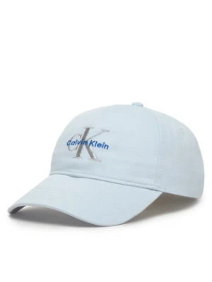 Calvin Klein Czapka z daszkiem Monologo Embroidery Baseball Hat LV04K5026G Błękitny