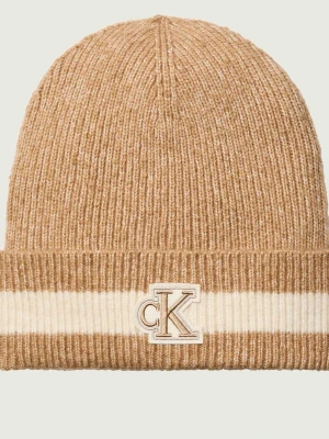 Calvin Klein Czapka | z dodatkiem wełny beżowy