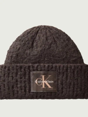 Calvin Klein Czapka | z dodatkiem wełny brązowy