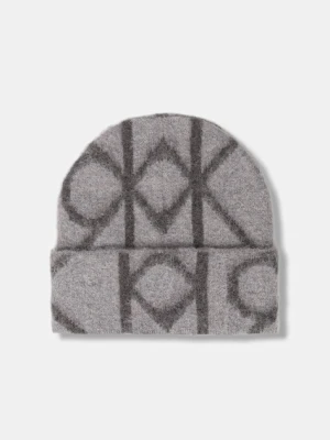 Calvin Klein czapka z dodatkiem wełny kolor szary LV04D8071G