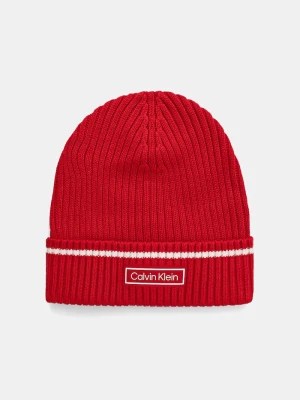 Calvin Klein czapka z domieszką wełny dziecięca czerwony